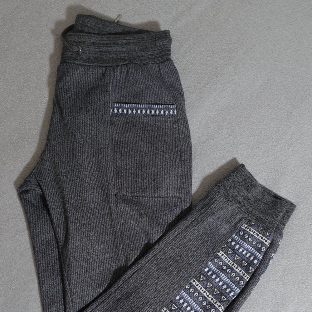 Grey Jogger Sweatpants with Blue Lower (M)